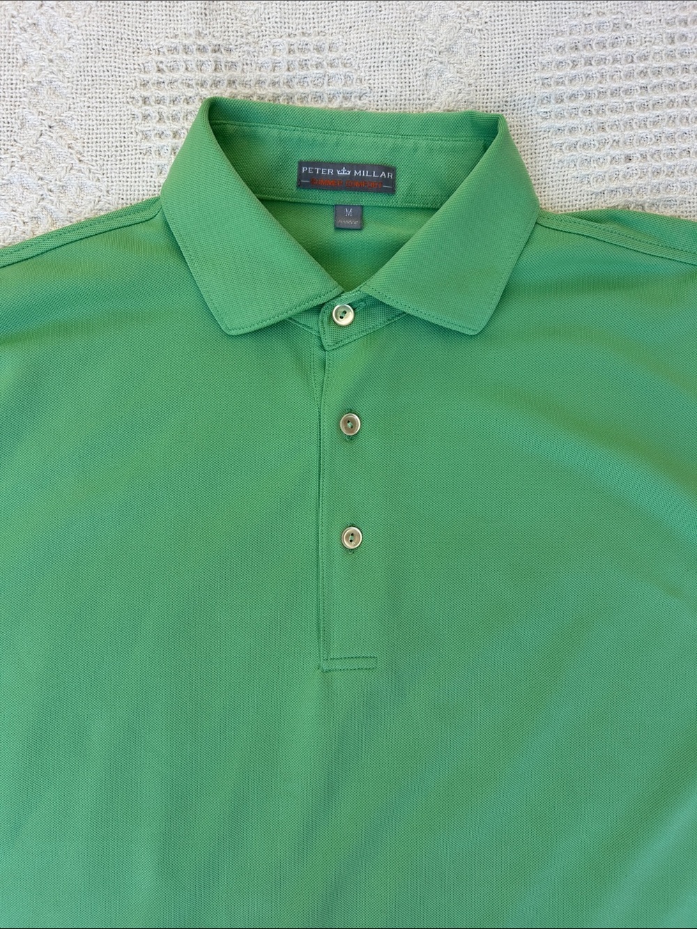 Peter Millar Men's Summer Comfort light Green Polo Shirt